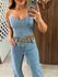 Top Jeans Tomara que Caia Brilhos