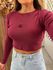 Blusa Cropped Adri Vinho John John 