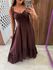 Vestido Longo Marrom Mabel 