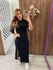 Vestido Preto Midi Comfort com Fenda Colcci