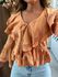 Blusa Boho Pêssego Flora 