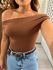 Blusa Ombro a Ombro Marrom Brenda 
