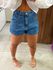 Short Reto Capri Jeans Médio Alcance