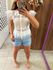 Short Reto Capri Jeans Claro Alcance 