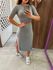 Saia Midi Canelada Cinza New Comfort Colcci Sport