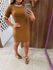 Vestido Curto Slim Canelado Contrast Caramelo Colcci Sport 