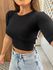 Cropped Slim Canelado Preto Colcci Sport 