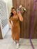 Vestido Midi Slim Cut-Out Caramelo Colcci Sport