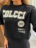 Camiseta Cropped Com Estampa Preta Colcci 