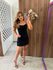 Vestido Curto Franzido Preto Brenda 