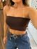 Top Faixa Tricot Marrom 