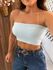 Top Faixa Tricot Azul Gelo