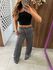 Calça Wide Leg Alfaiataria Cinza
