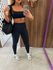 Conjunto Top E Calça Legging Warm Fit Preto Colcci 