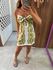 Vestido Curto Lenço Estampado Floresta Doce Farm