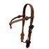 CABECADA TESTA COURO TOP EQUINE - AFOGADOR/MARGARIDA/FIVELA/DETALHE REBITE - 14837