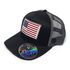 Boné Ariat - Preto Cinza Logo Bandeira EUA
