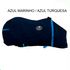 Capa de Frio Boots Horse Forrada Simples - Azul Marinho / Azul Turquesa 
