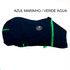 Capa de Frio Boots Horse Forrada Simples - Azul Marinho / Verde Água 