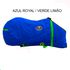 Capa de Frio Boots Horse Forrada Simples - Azul Royal / Verde Limão