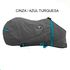 Capa de Frio Boots Horse Forrada Simples - Cinza / Azul Turquesa