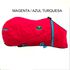 Capa de Frio Boots Horse Forrada Simples - Magenta / Azul Turquesa