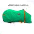Capa de Frio Boots Horse Forrada Simples - Verde Água / Laranja