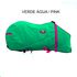 Capa de Frio Boots Horse Forrada Simples - Verde Água / Pink