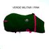 Capa de Frio Boots Horse Forrada Simples - Verde Militar / Pink