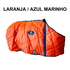 Capa de Frio Boots Horse Forrada Simples - Laranja / Azul Marinho