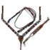CONJUNTO DE CABECADA E PEITEIRA + LEVANTADOR BOOTS HORSE - MICANGA MARROM