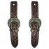 Correia De Espora Bordada Com Fivela de Strass Verde - Master Selas