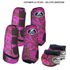 Kit Completo Boots Horse - Boleteira Dianteira/Traseira e cloche - Estampa 32 Rosa/Marrom