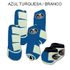 Kit Completo Boots Horse - Boleteira Dianteira/Traseira e cloche - Azul Turquesa/Branco