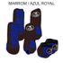 Kit Completo Boots Horse - Boleteira Dianteira/Traseira e cloche - MARROM/AZUL ROYAL