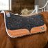 Manta Boots Horse Pro Flex Slim Com Pelego Tambor Feltro Preto &amp; Couro Havana Bordado Floral