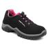 Sapato de Segurança em Microfibra - Preto e Rosa - Estival - EN10021S2 - CA 50880