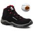 Bota de Segurança em Microfibra - Preto e Vermelho - Estival - EN10073S2 - Bico de Composite - CA 42555