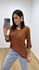 Blusa Selma Canelada 2 Caramelo
