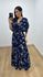 Vestido Tássia Estampado Azul Marinho