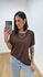 Tshirt Suede Marrom