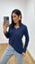 Blusa Selma Canelada Azul