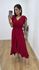 Vestido Felícia Vermelho Bordô