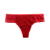 Calcinha Em Renda Fio Dental Vermelho Desejo P (40)