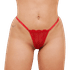 Calcinha Fio Dental Vermelho Frase Pronta Strass Yaffa
