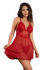 Camisola Em Renda E Tule Sem Bojo Vermelho Rubi M (42) 