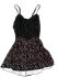Camisola Sem Bojo Estampada Preta M (42)