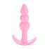Plug Anal Silicone Ondulações Rosa Tamanho M