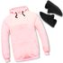 Kit Moletom Masculino Rosa + Tênis Esportivo Yeezy Boost Preto - Lorenzzo Lopez