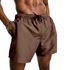Short Tactel Liso Elastano Masculino Marrom